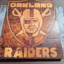 Wood Burned Raider Photo