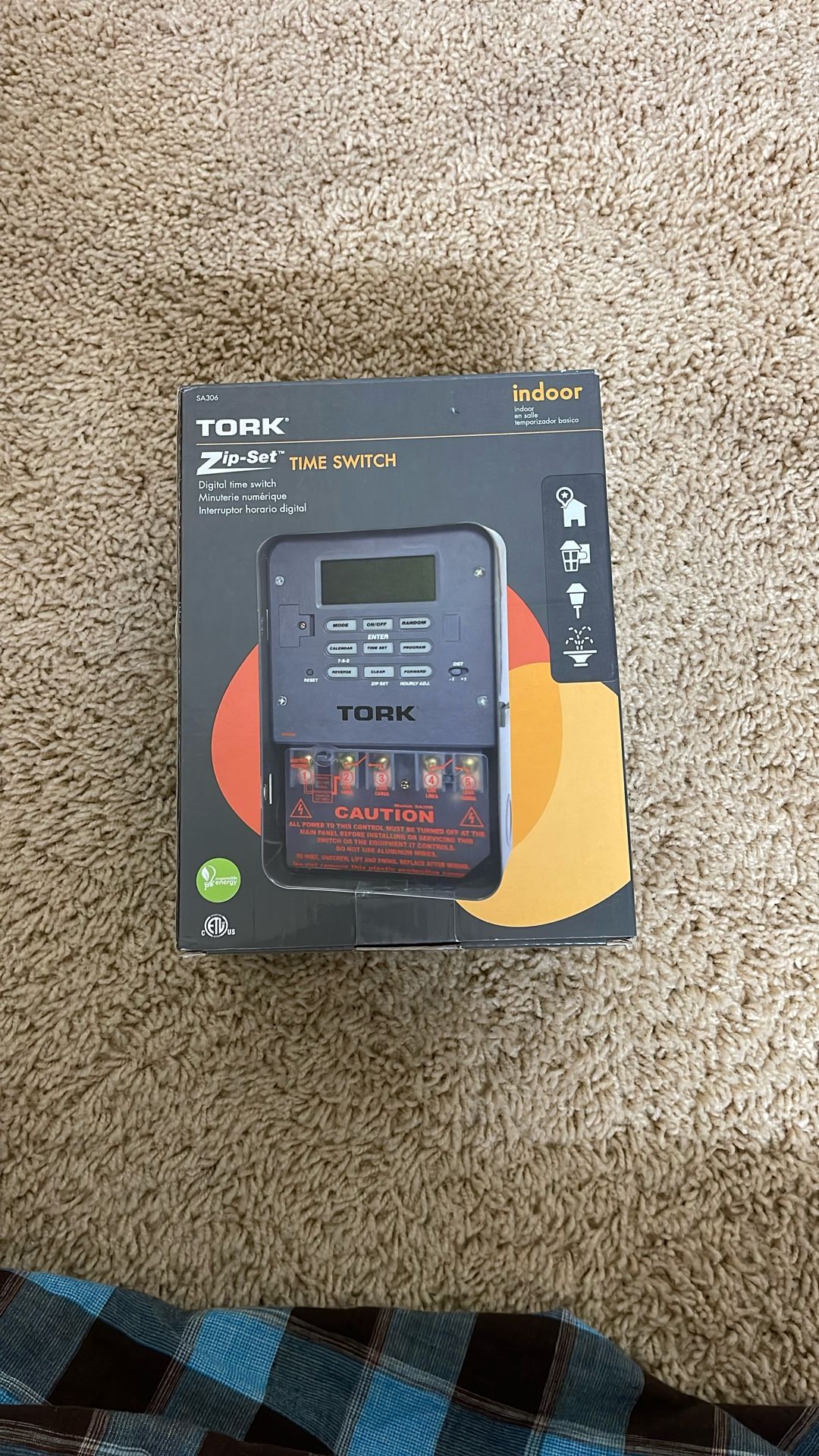 TORK SYLVANIA SA300 ZIP-SET Digital Industrial Timer 40A 120V Switch