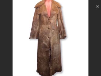 Boho Leather Ombré Max Coat Laser Cut US size 6-8 