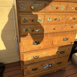 wooden chest of drawers