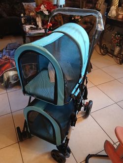 brand new beautiful double pet stroller