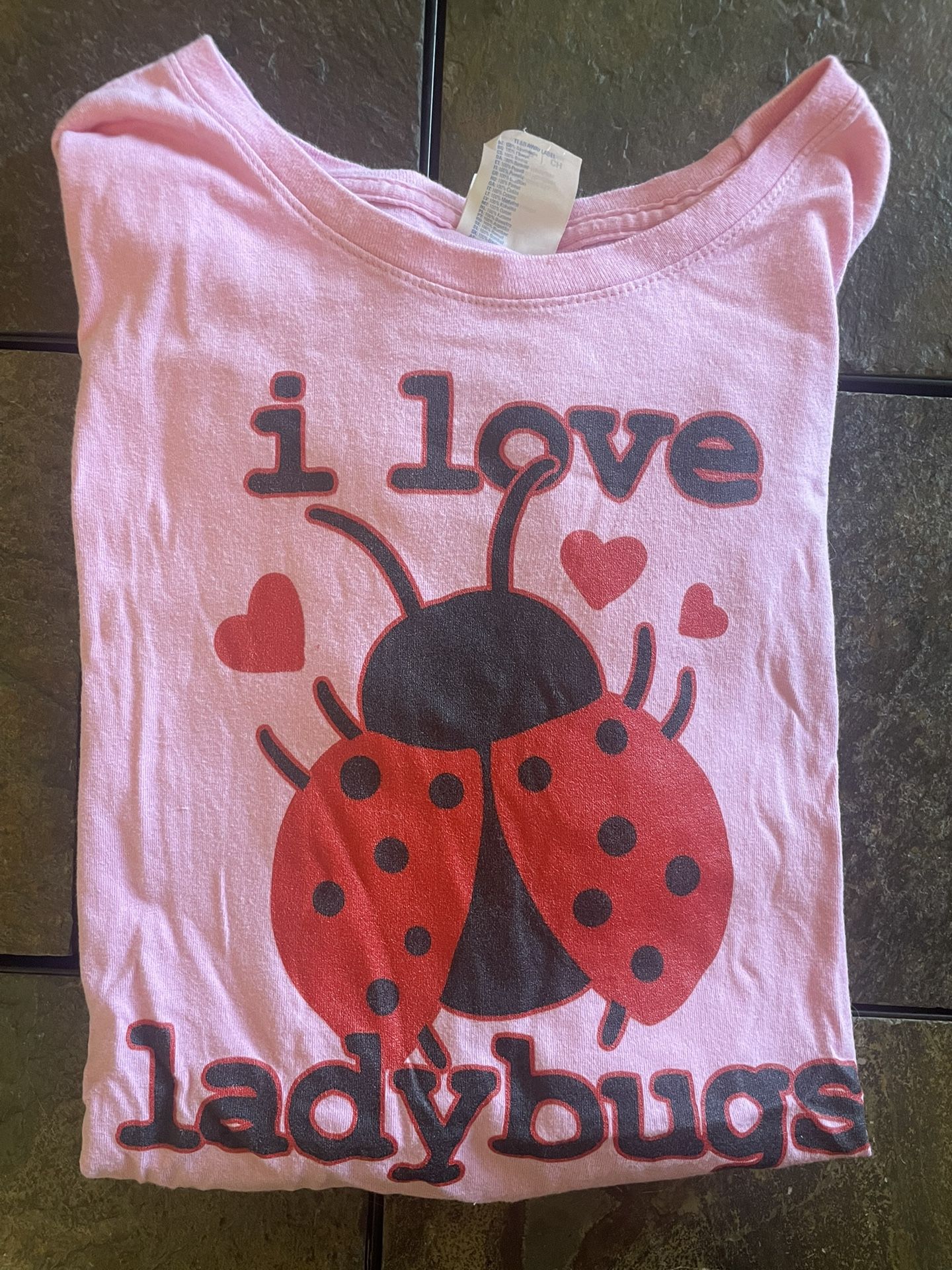 Pink Ladybug Shirt Size Small