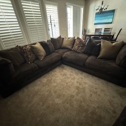 sectional couch and oversized chair 