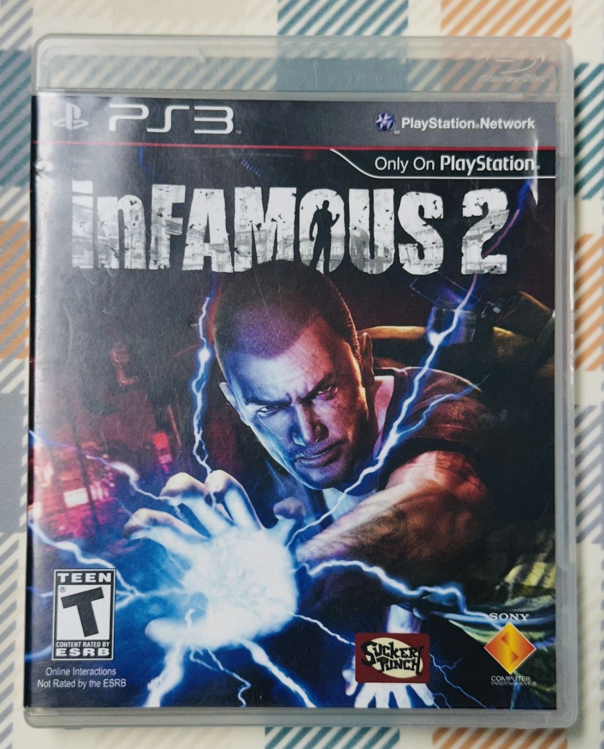 PlayStation 3 PS3 Infamous 2 Video Game Sony 2011 Tested With Case/Manual