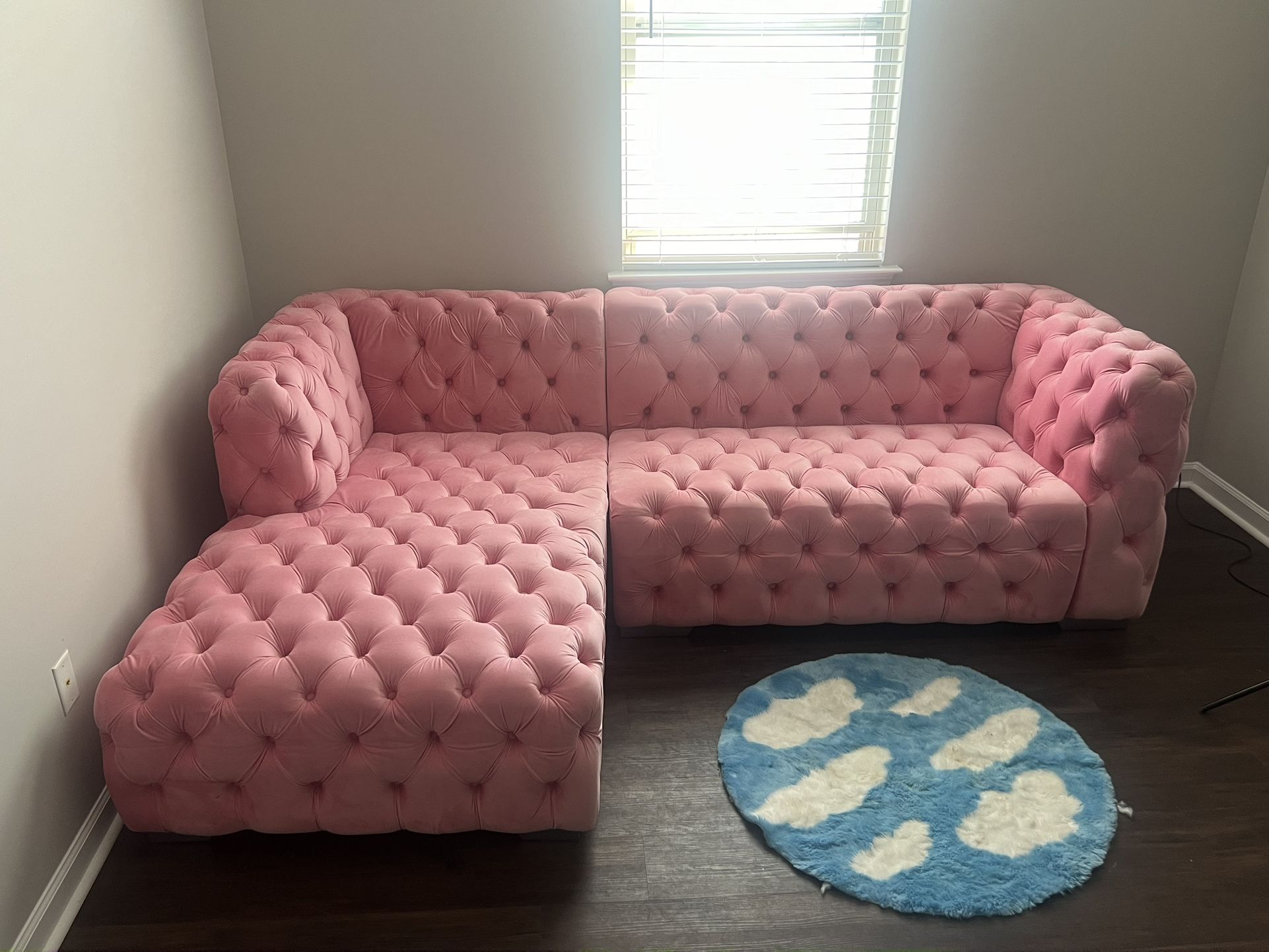 Pink sectional Couch