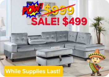 Sectional promo $499 NEW!