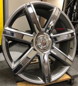 24'' Platinum  Wheels Tires Hyper Silver Chrome Cadilac Escalade Silverado Cadillac EXT ESV New