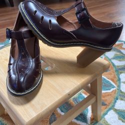 Women’s Dr. Martens Smooth  Leather Heels Deep Burgundy 