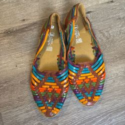 Tegual Woven Leather Huarache Flats