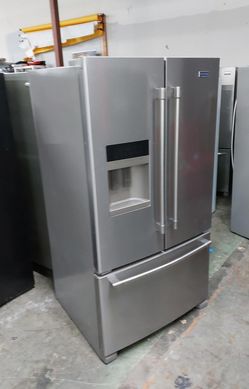 Stainless Steel 3-Door Fridge with Ice Maker - BrandName