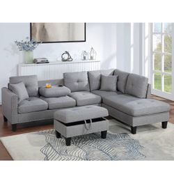 Sectional 3pc Ottoman 