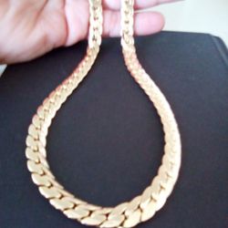 Gold 18k Plated Snake Necklace Chain