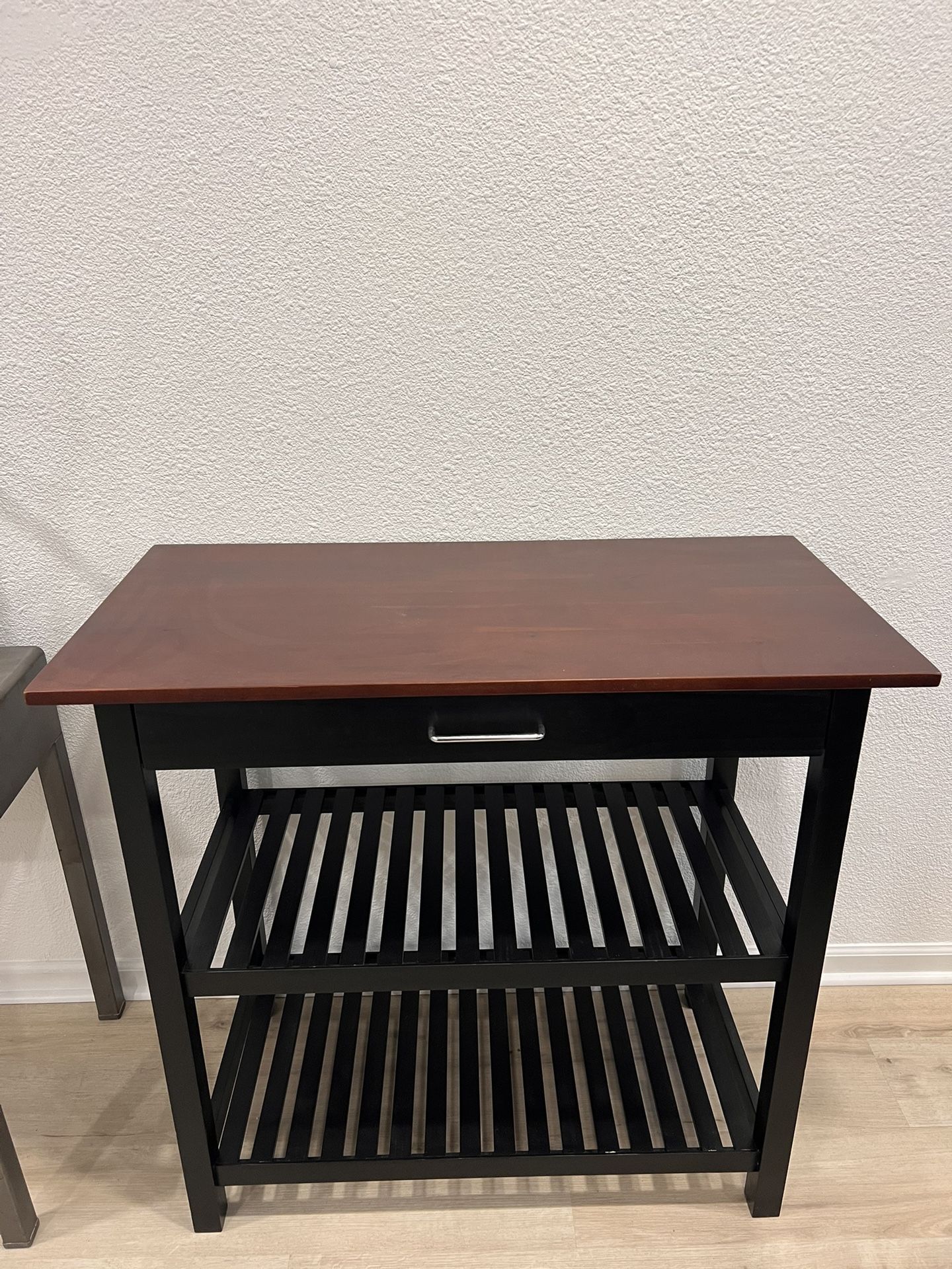 Wooden Kitchen Cart Island with Drawer. Table
