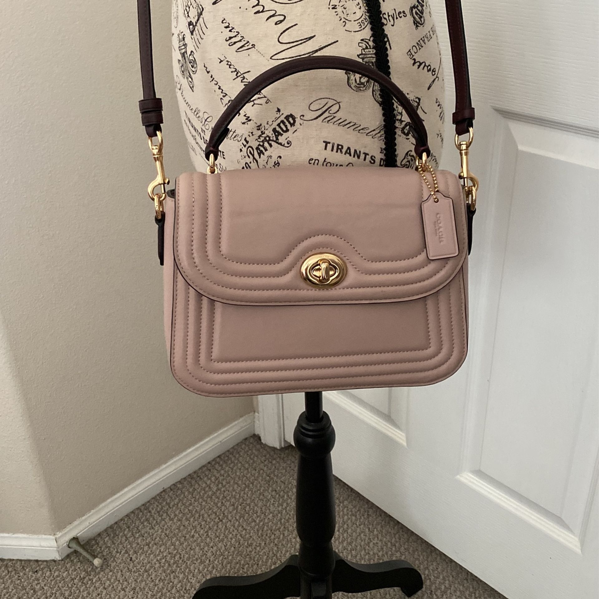 Rose Gold And Burgundy Coach Purse Jewelry Accessories