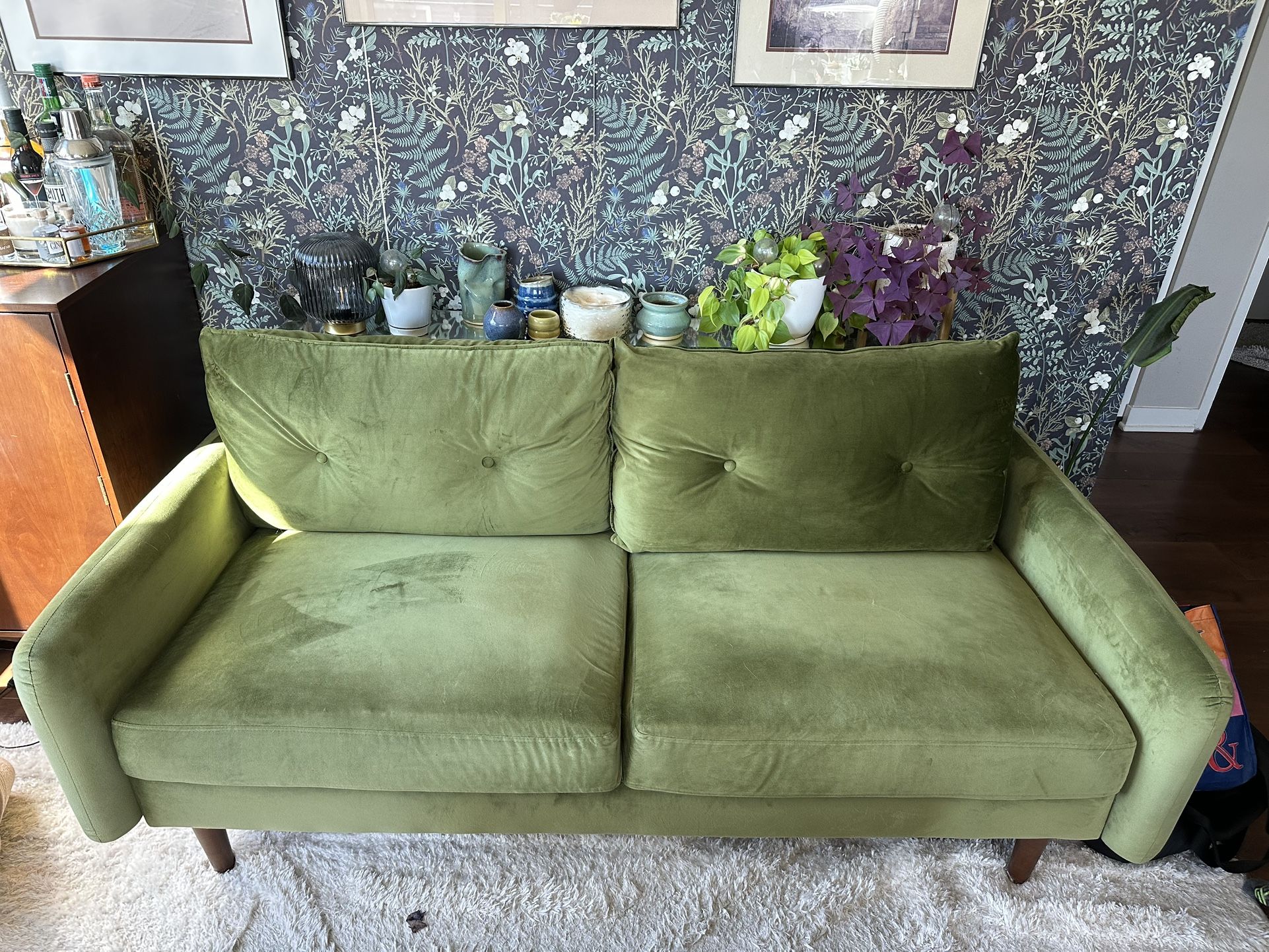 Green Velvet Sofa