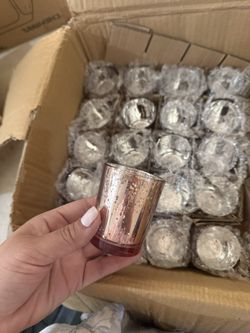 Rose Gold Candle Holders