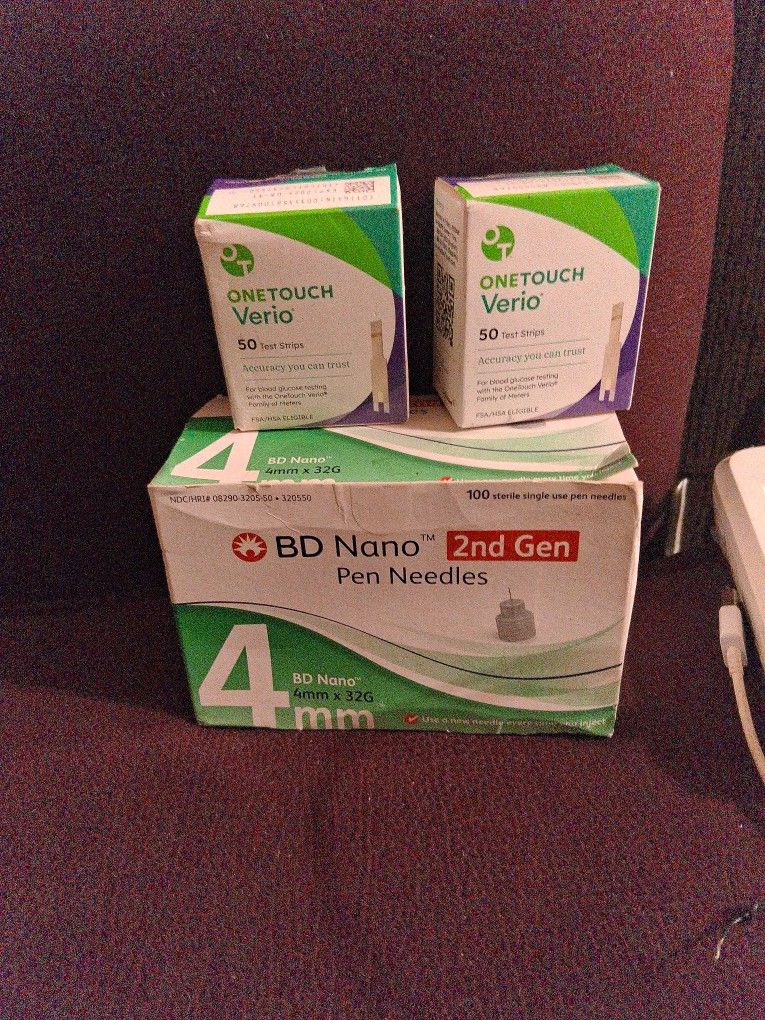 One Touch Verio 50 Test Strips 2 Boxes Bd Nano 2nd Gen 100 Box