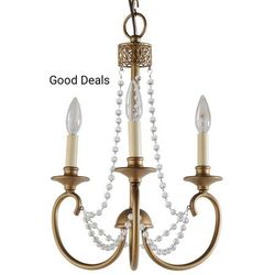 Hampton Bay Estelle 3-Light Gold Hanging Chandelier -