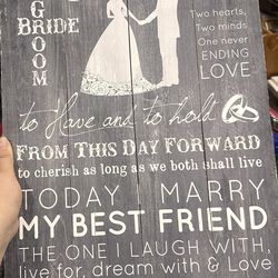 Wedding sign decoration