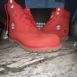 red guaranteed waterproof timberlands 
