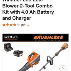 RIGID 2 TOOL COMBO 18V BRUSHLESS