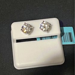 4.0ctw vvs color moissanite stud earrings.
