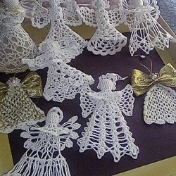 Crochet Angels Xmas Ornaments 