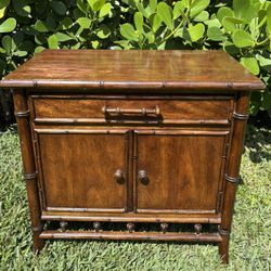 Small Bamboo Cabinet/ End Table