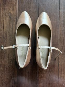 Satin Gold Dance Shoes