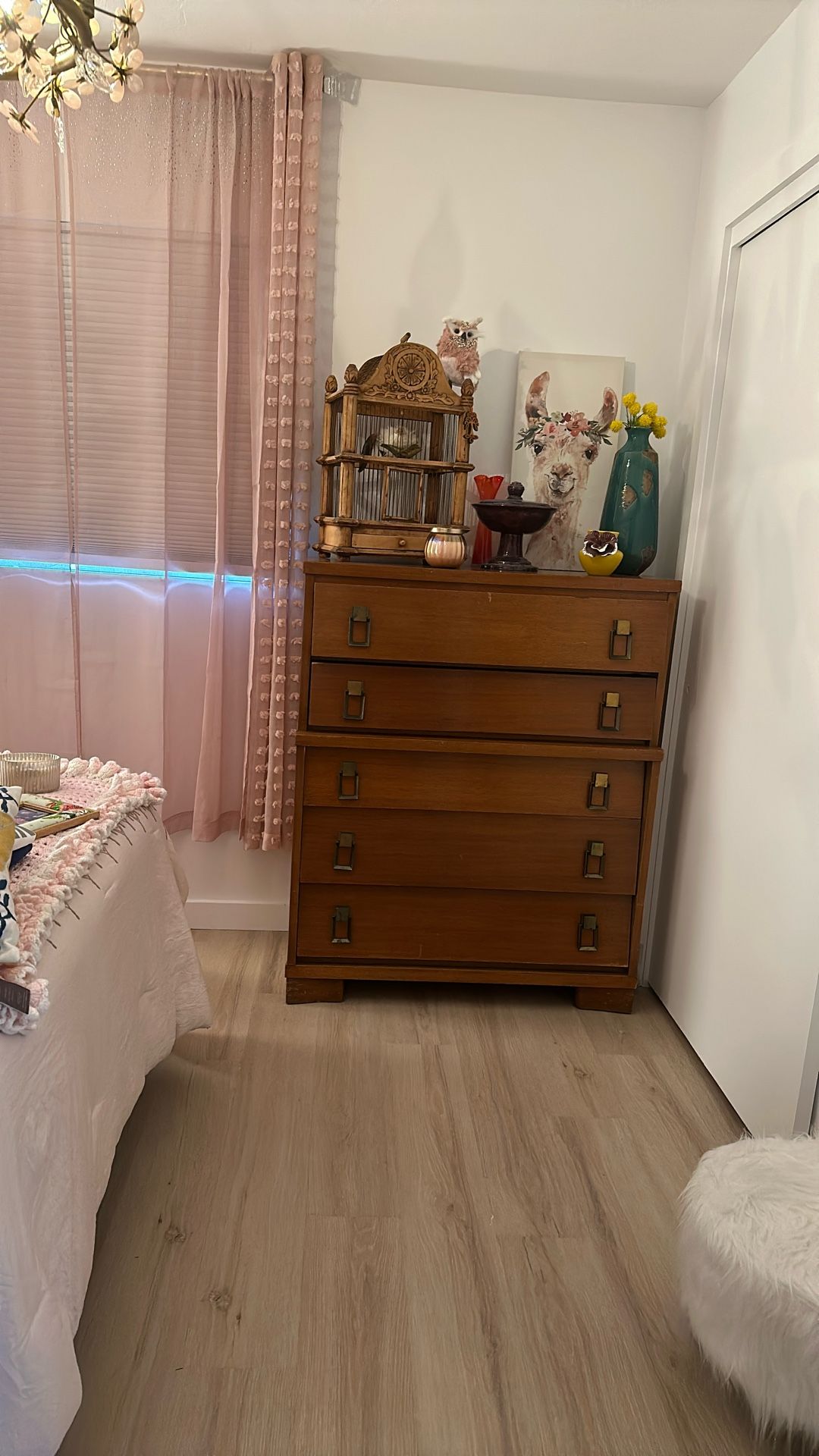 Mid-Century Modern Hi Boy Dresser & Matching Nightstand