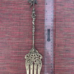 Vintage Montagnani Italy Ornate Baroque Brass Serving  Fork