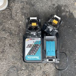 Makita Batteries + Charger 