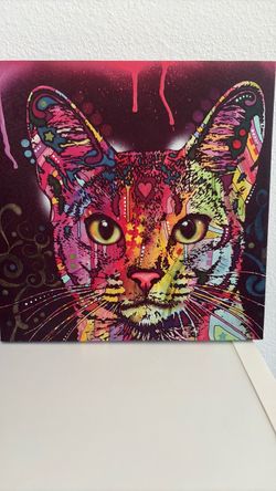 Colorful Pop Art Cat Canvas Print