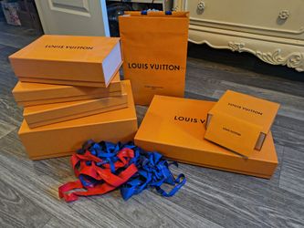 Authentic Luis Vuitton Boxes, Bag and Ribbons