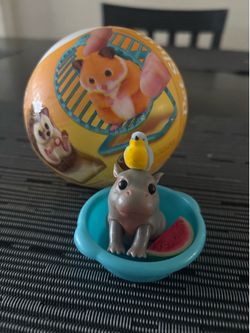 with bird and watermelon Zuru My Mini Pets Hippo Figure with bird and watermelon