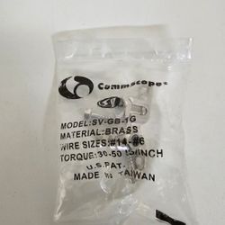 Lot of 5 Brand New Commscope SVGB1G Brass Single Ground Block for Coaxial Cable Systems