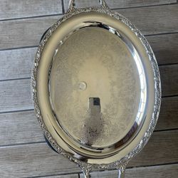 Victoria Rose 1930 Rogers And Son Silver Serving Platter