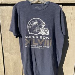 Seattle Seahawks Super Bowl 48 XLVIII New York New Jersey 47' Brand TShirt - Med