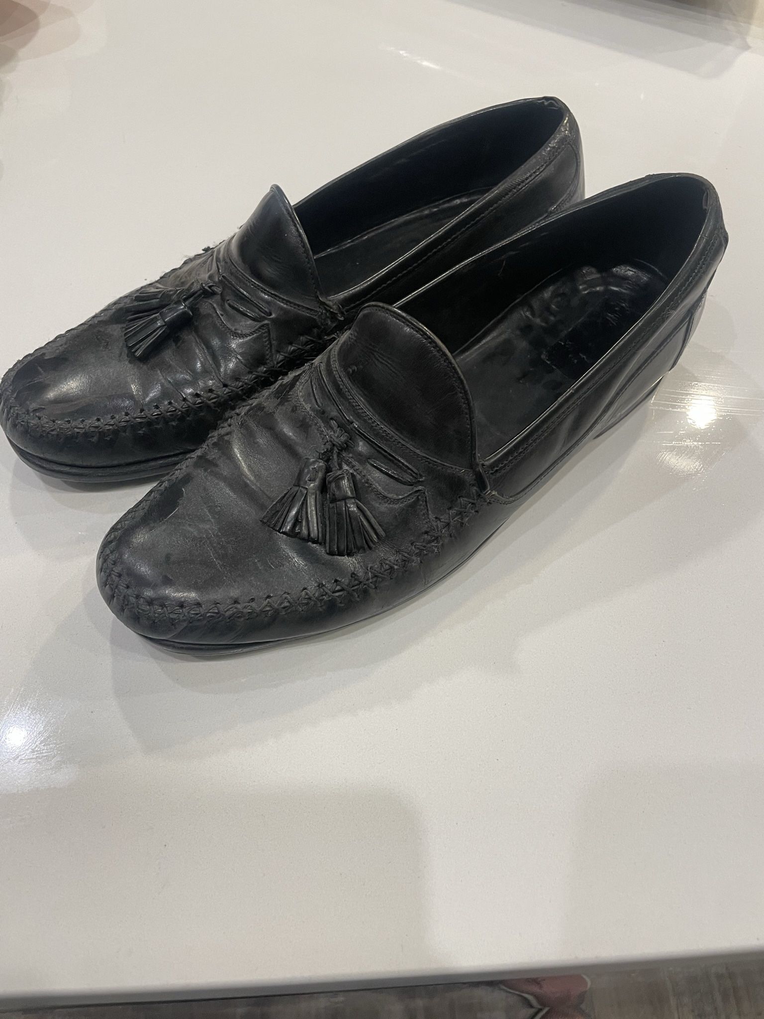 Johnston & Murphy Mens Black Loafer Made In Italy, Size 10