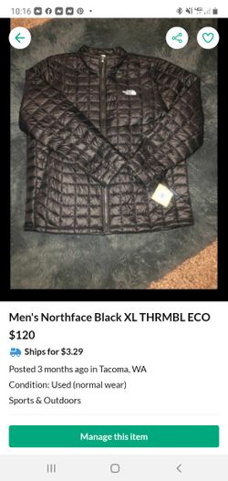 Men's Northface Black XL THRMBL ECO