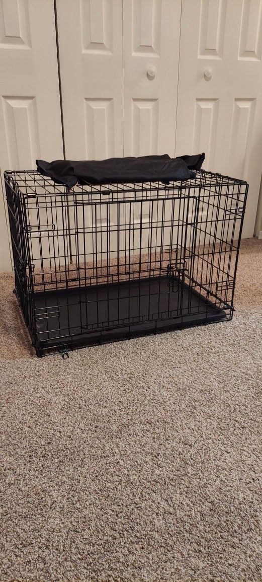 Dog Crate, Cover, Litter Box