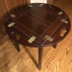 Mahogany Butler’s Tray Table By Bombay Co. 