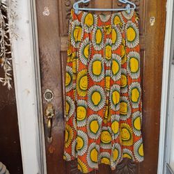Sunflower Long Cotton Skirt Women's 1X