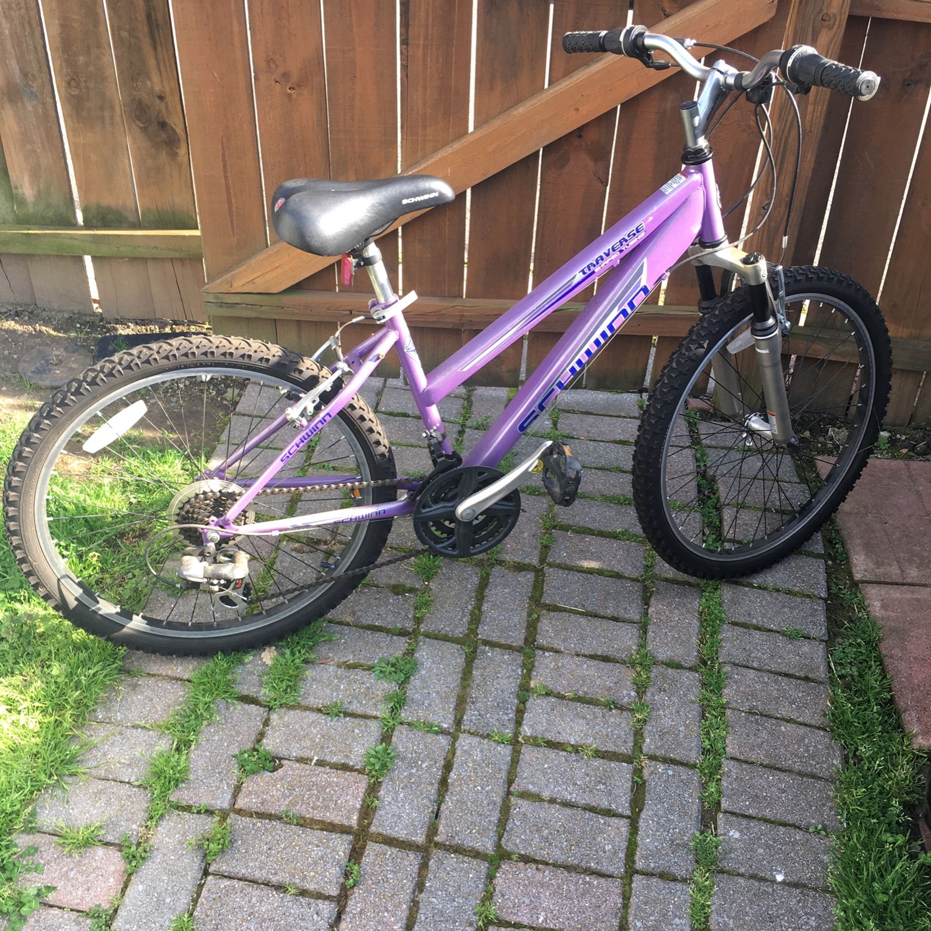 Girls Purple Schwinn Traverse 16 Inch Girls Bike