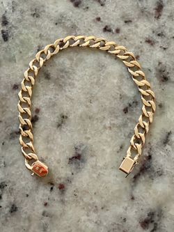 14K Gold Cuban 8mm Bracelet 20 Grams