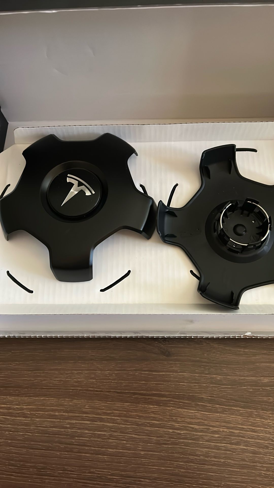 Tesla Wheel Caps Black Matte 