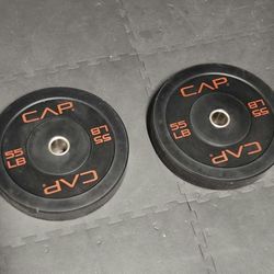 CAP 55lbs Barbell Rubber Olympic Bumper Plates