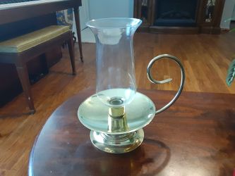 THIS is a Very Unique Looking CANDLE HOLDER Solid BRASS By Baldwin