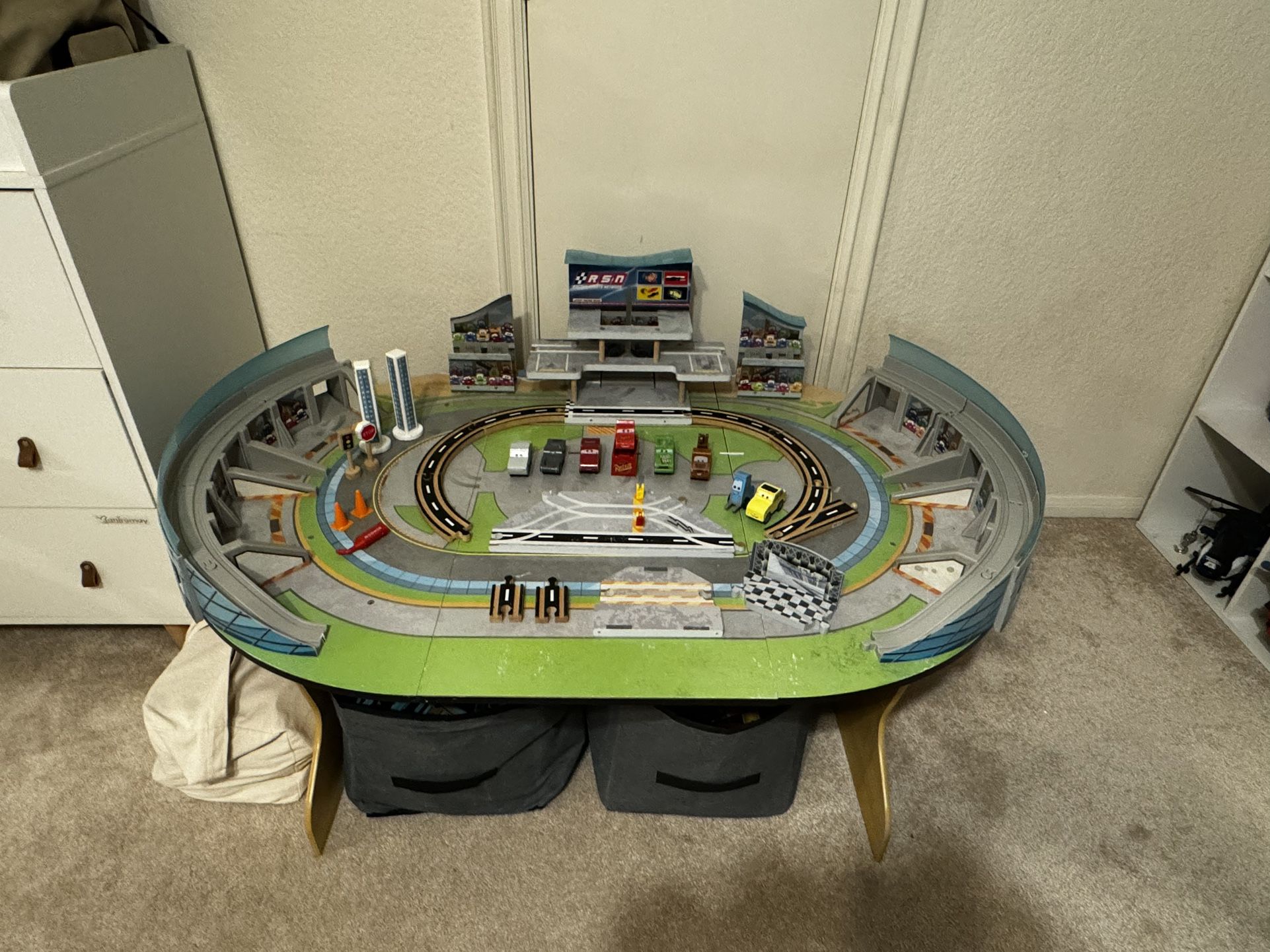 Disney Pixar Cars fun wood table Florida international speedway