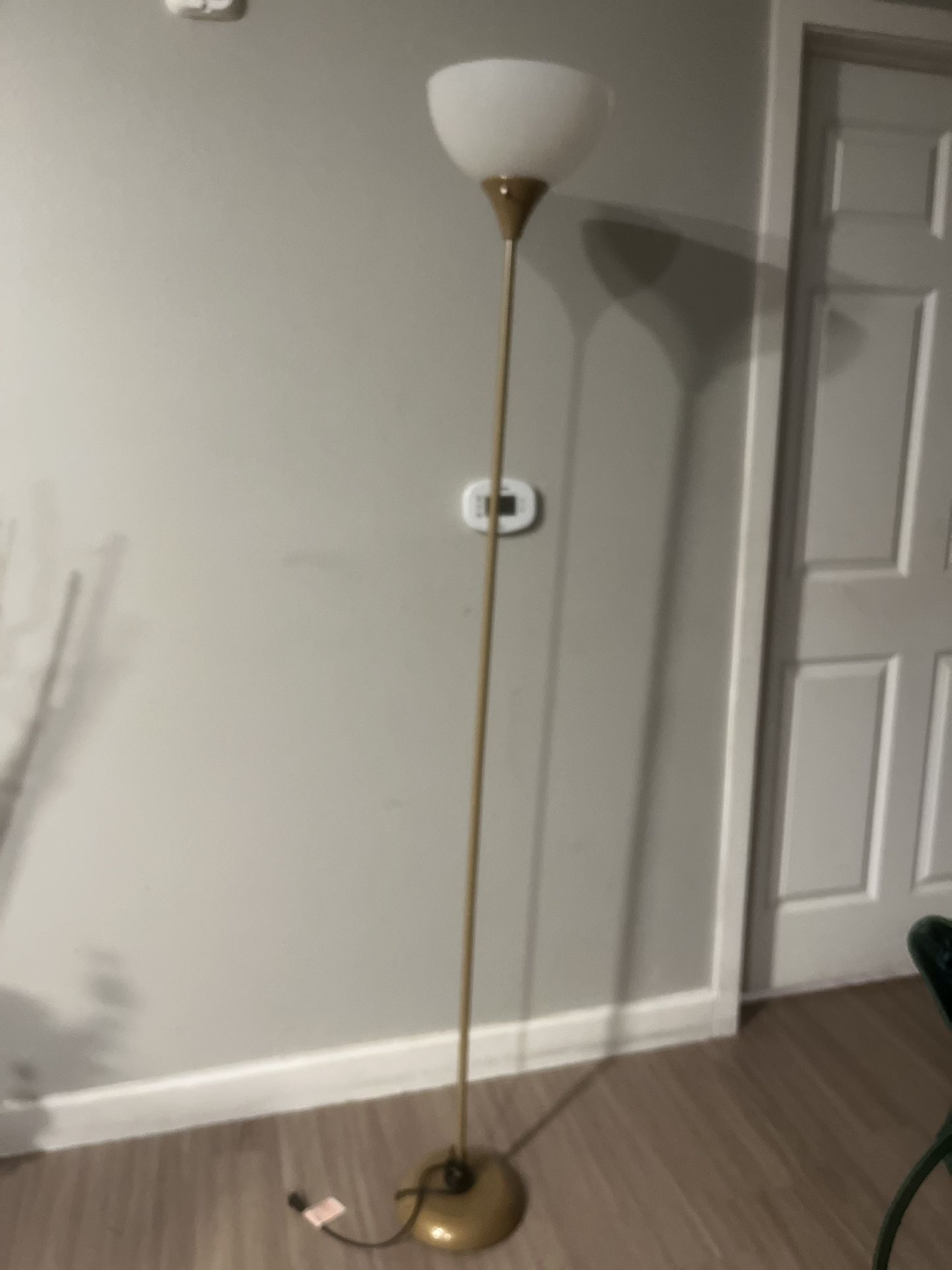 Slim Gold Floor Lamp for Living Room or Bedroom